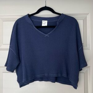 NWOT OFFLINE by Aerie Waffle Notch Neck T-Shirt